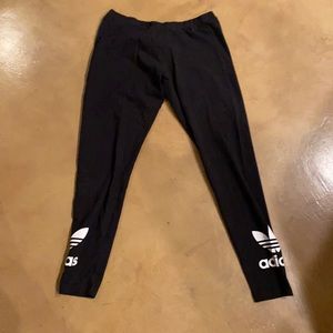 Black and white adidas leggings